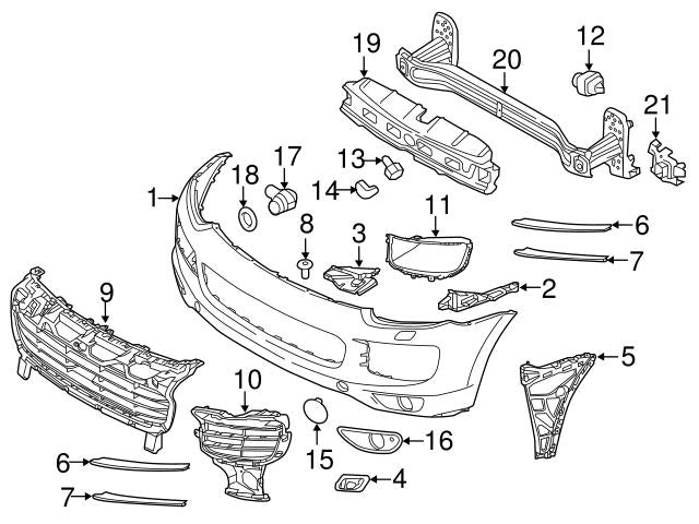 Front Bumper Adjustment Bracket  Left  95850587900 Right 95850588000 Compatible With Porsche Cayenne 2011 Tag No.208