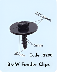 Fender Clips (Set of 10) Code:2290 Compatible With BMW