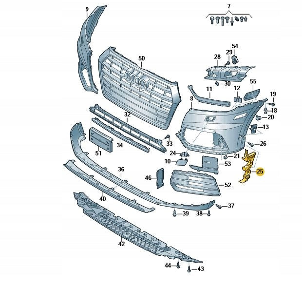 Front Bumper Bracket Left 80D807283A & Right 80D807284A Compatible With AUDI Q5 (2018-2020) Tag No.163