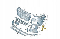 Front Bumper Brackets Left 80D807277 & Right 80D807278 Compatible With Audi Q5 (2018-2020) Tag No.176