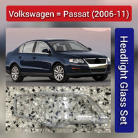 Front Headlight Glass Compatible With Volkswagen Passat (2006-2011)