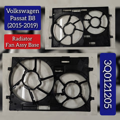 Radiator Fan Assembly Base 3Q0121205 5Q0959455BJ 5Q0959455AH Compatible With Volkswagen Passat B8 (2015-2019)