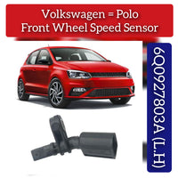 Front Left ABS Wheel Speed Sensor 6Q0927803A 6Q0927803B WHT003861 WHT003861B Compatible With VW POLO V 6R1, 6C1