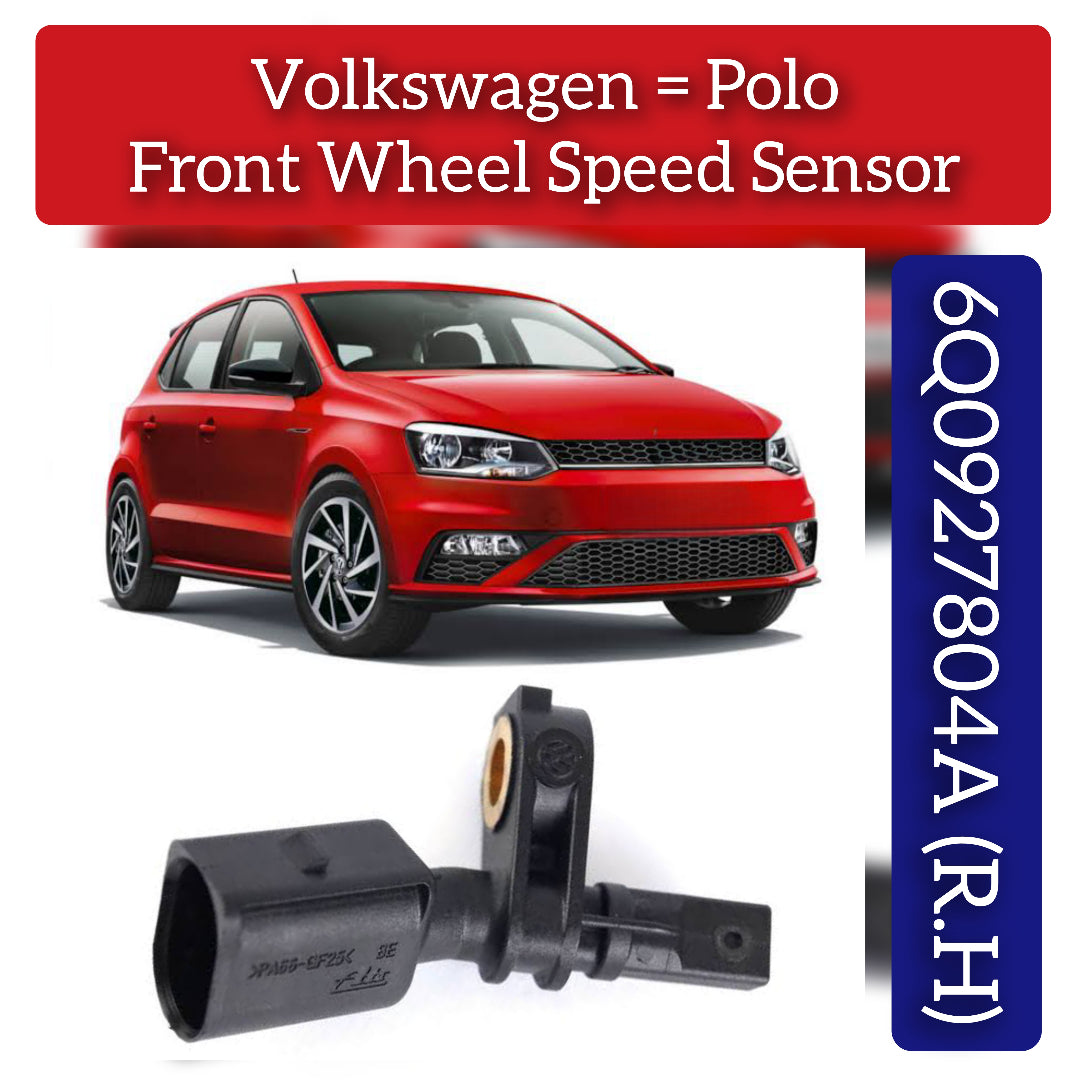 Front Right ABS Wheel Speed Sensor 6Q0927804A 6Q0927804B WHT003860 WHT003860B Compatible With VW POLO V 6R1, 6C1