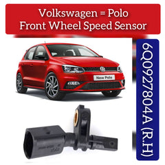 Front Right ABS Wheel Speed Sensor 6Q0927804A 6Q0927804B WHT003860 WHT003860B Compatible With VW POLO V 6R1, 6C1