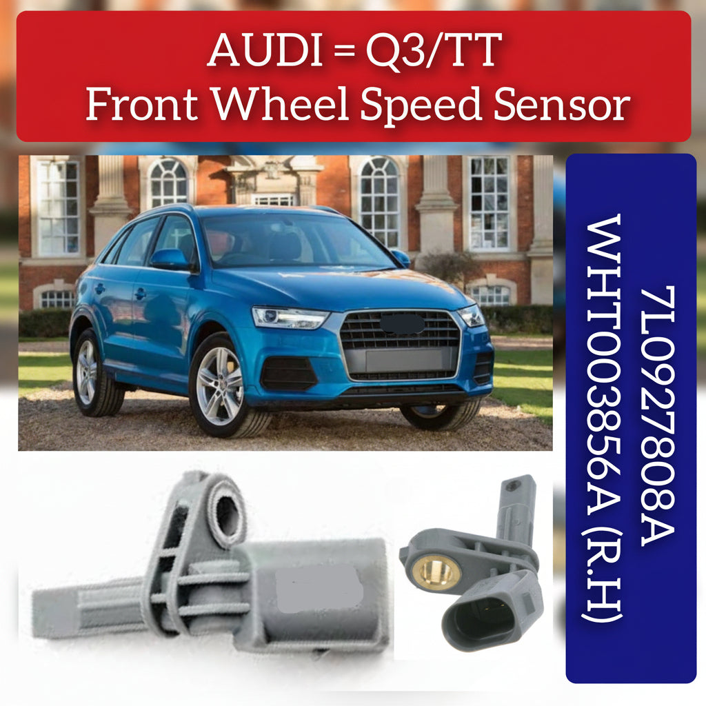 Rear Right ABS Wheel Speed Sensor Grey 7L0927808A 7L0927808B WHT003856A WHT003856B WHT003856C Compatible With AUDI Q7 4LB & Q3 8UB