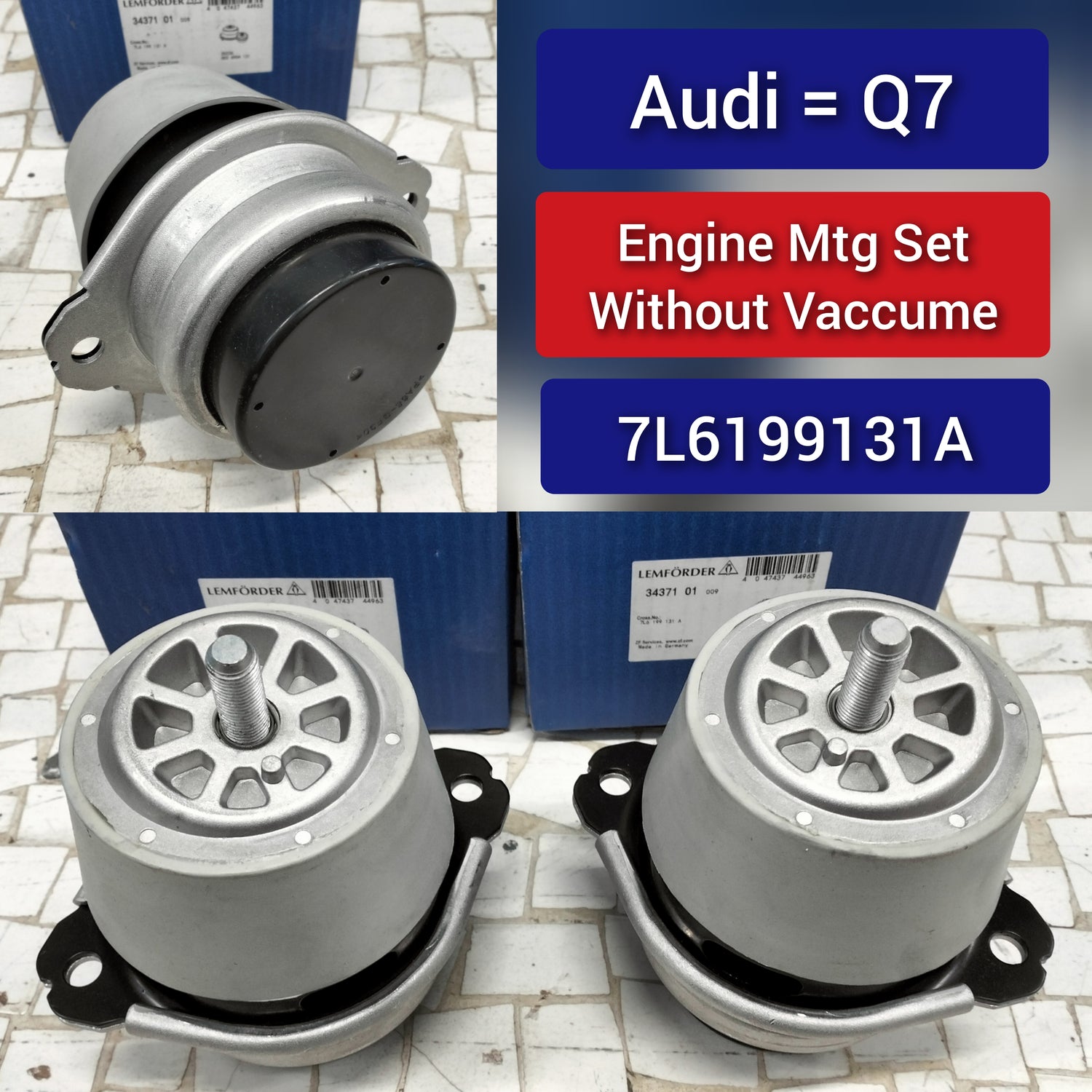 Front Left/Right Engine mount 7L6199131A Compatible With AUDI Q7 4LB & VW TOUAREG 7LA, 7L6, 7L7