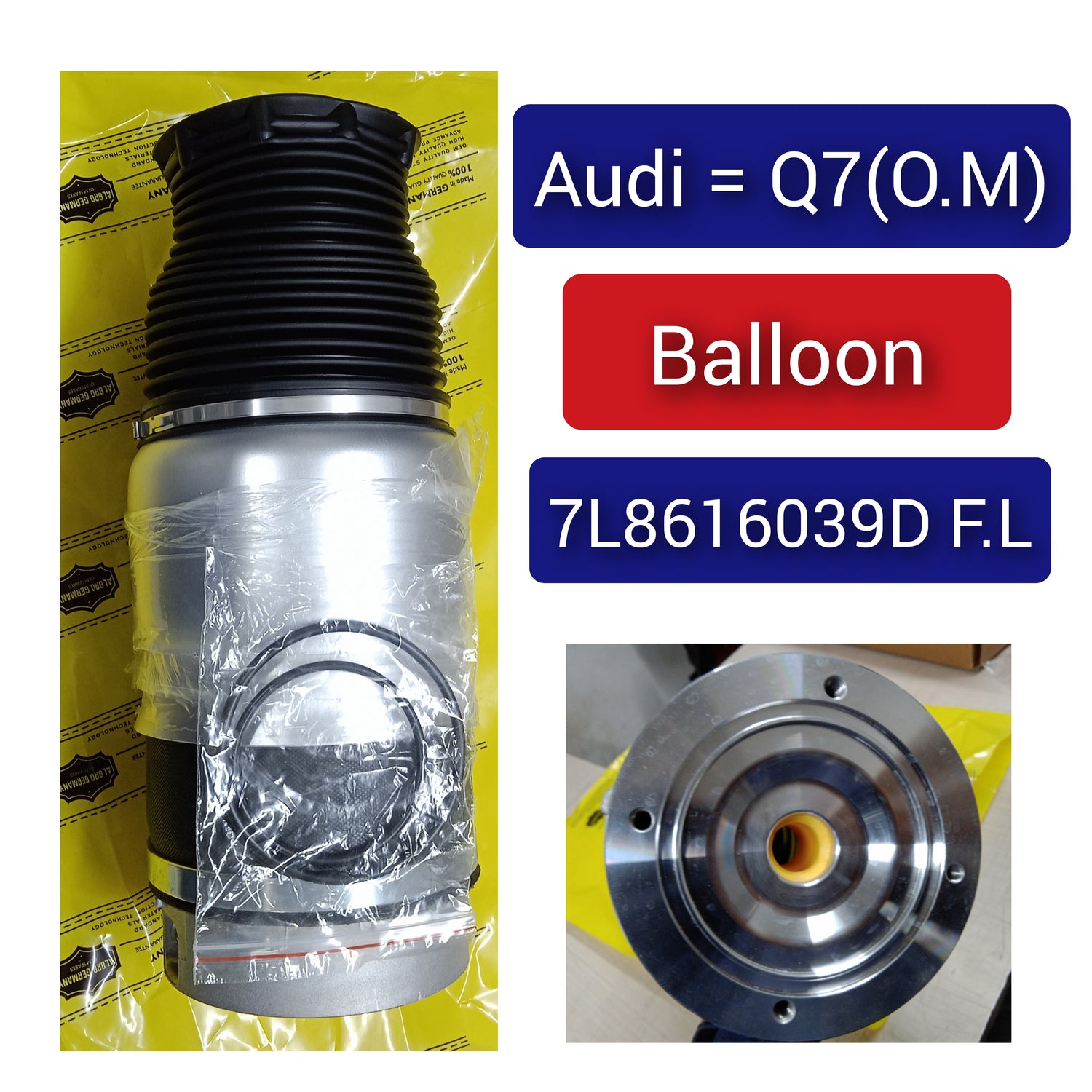 Front Left Air Suspension Air Spring 7L8616039D 7L8413031D 7L8413031H 7L8413031L 7L8413031M Compatible With AUDI Q7 (2005-15)
