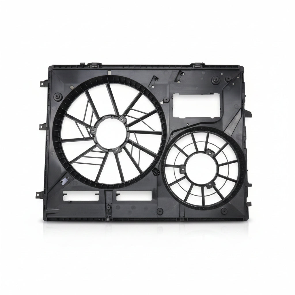 Cooling Radiator Fan Assembly Base 7L0121207 Compatible With AUDI Q7 (4LB) & VW TOUAREG (7LA, 7L6, 7L7)