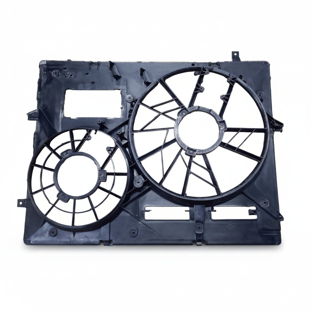 Cooling Radiator Fan Assembly Base 7L0121207 Compatible With AUDI Q7 (4LB) & VW TOUAREG (7LA, 7L6, 7L7)