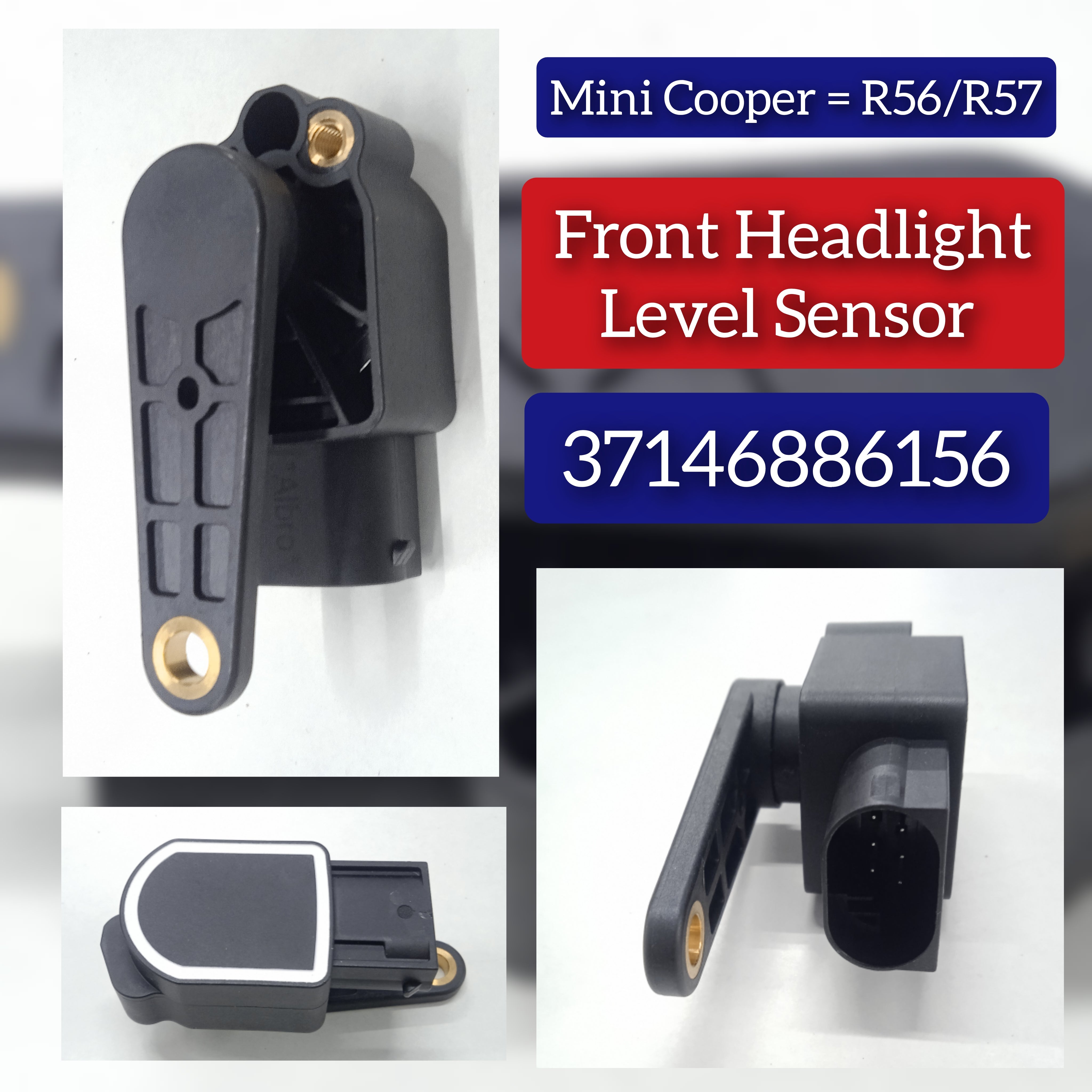 Front Headlight Level Sensor 37146886156 37146772847 37146778842 37146785205 37146785209 37146850334 37146866726Compatible With  MINI R56 & MINI Convertible R57