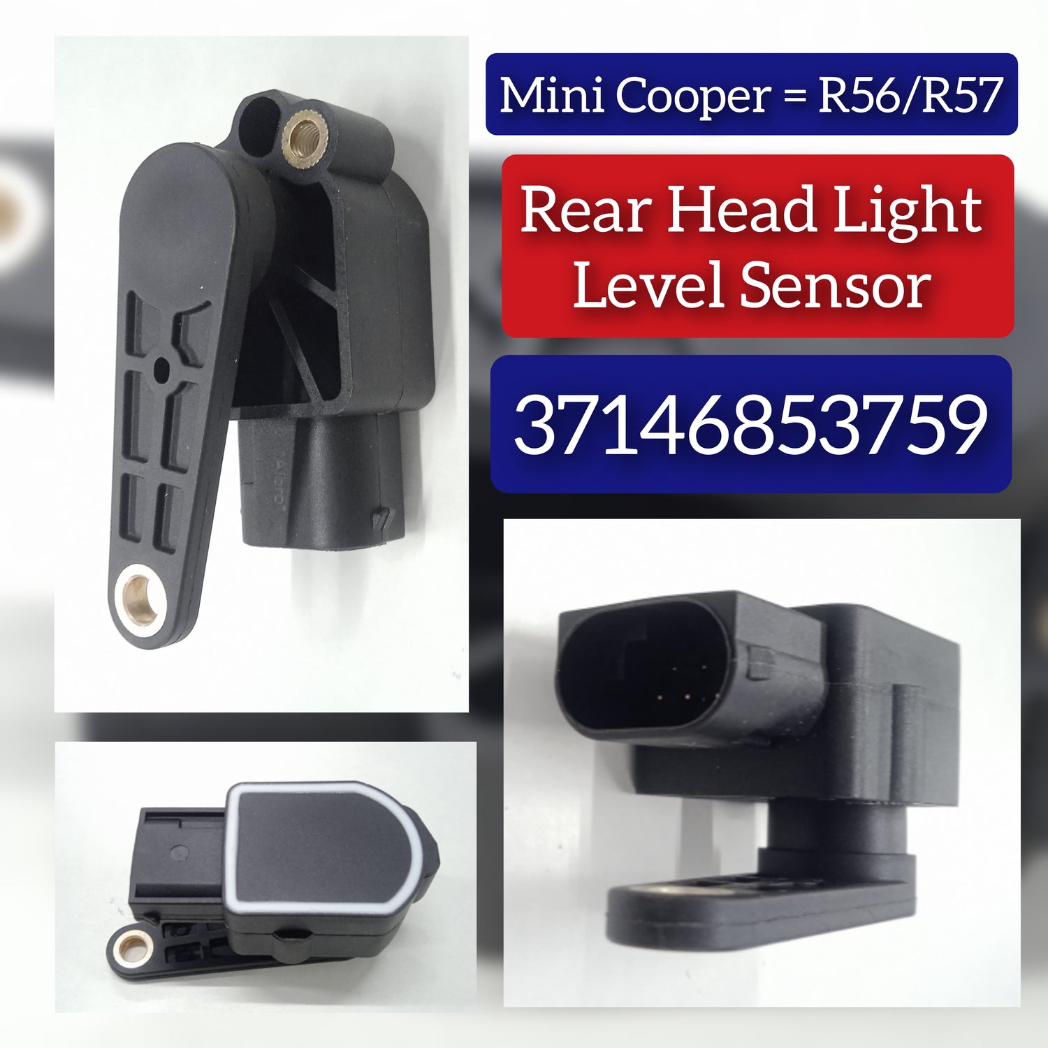 Rear Headlight Level Sensor 37146853759 Compatible With MINI R56 & MINI Convertible R57