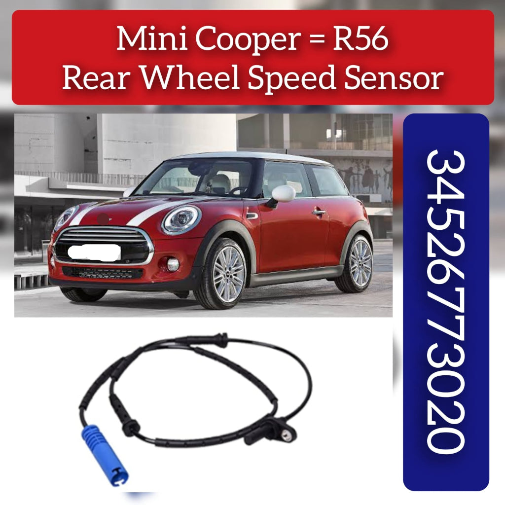 Rear Left/Right ABS Wheel Speed Sensor 34526773020 34526793820 34526851501 Compatible With MINI R56