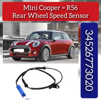 Rear Left/Right ABS Wheel Speed Sensor 34526773020 34526793820 34526851501 Compatible With MINI R56