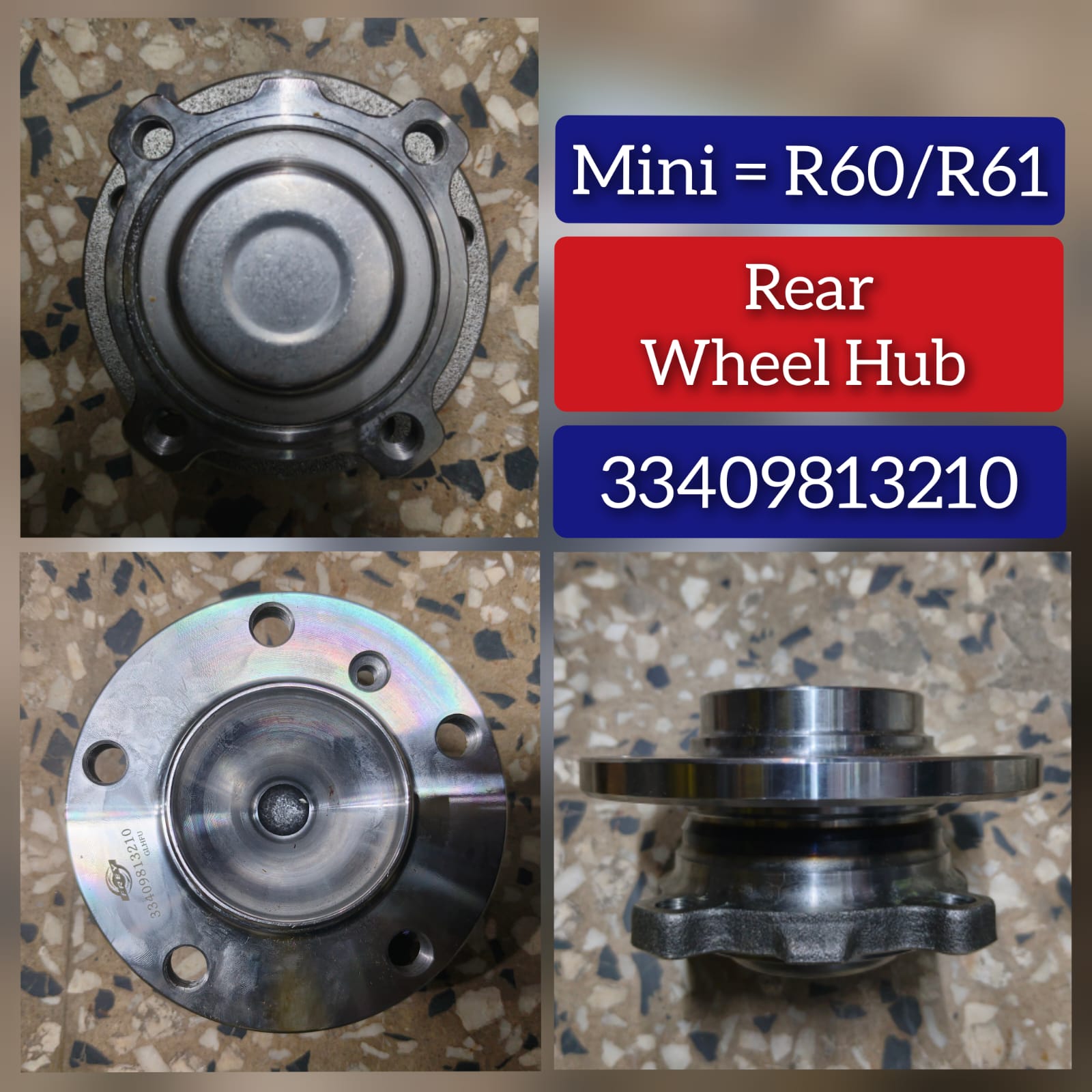 Rear Wheel Hub 33409806302 33409813210 Compatible With MINI CLUBVAN (R55) & MINI COUNTRYMAN R60