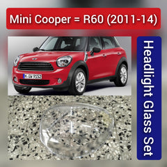 Front Headlight Glass Compatible with Mini Cooper R60 (2011 - 2014)