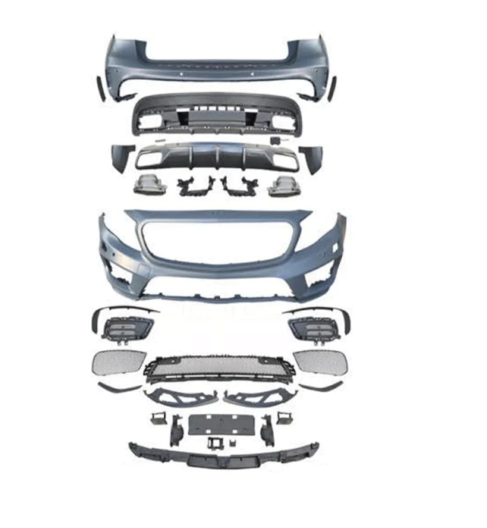 A To Z Compatible With Mercedes Benz Gla W156 X156 (2014-2019) Upgrade Facelift Convert To Gla45 Amg Front Rear Body Kit Bumper Exhaust Tip Diffuser Grill CC-9667 (Shipping Cost Not Included In Price)
