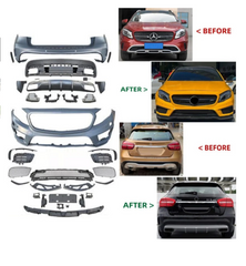 A To Z Compatible With Mercedes Benz Gla W156 X156 (2014-2019) Upgrade Facelift Convert To Gla45 Amg Front Rear Body Kit Bumper Exhaust Tip Diffuser Grill CC-9667 (Shipping Cost Not Included In Price)