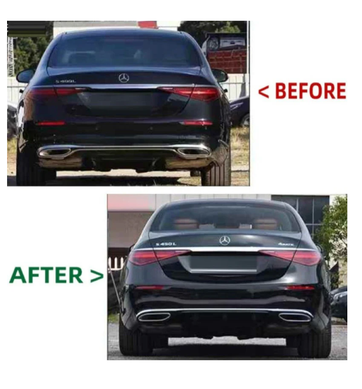 A To Z Compatible With Mercedes Benz S Class W223 (2021-2025) Rear Bumper Upgrade Convert To S450 Amg Bumper Body Kit Gc W223-008 CC-9718 (Shipping Cost Not Included In Price)