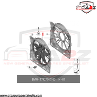 Engine Radiator Cooling Fan Assembly 17427562080 17427533274 Compatible With BMW 3 Series (E90) & 3 Convertible (E93) & X1 (E84)