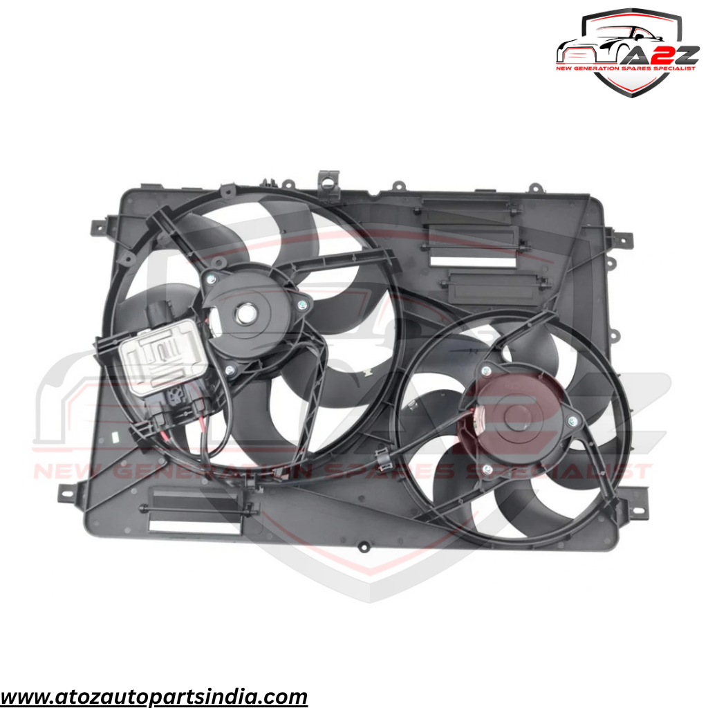 Radiator Fan Assembly LR044833 LR100366 Compatible With Land Rover Discovery Sport  (L550) & Land Rover Range Rover Evoque  (L538)