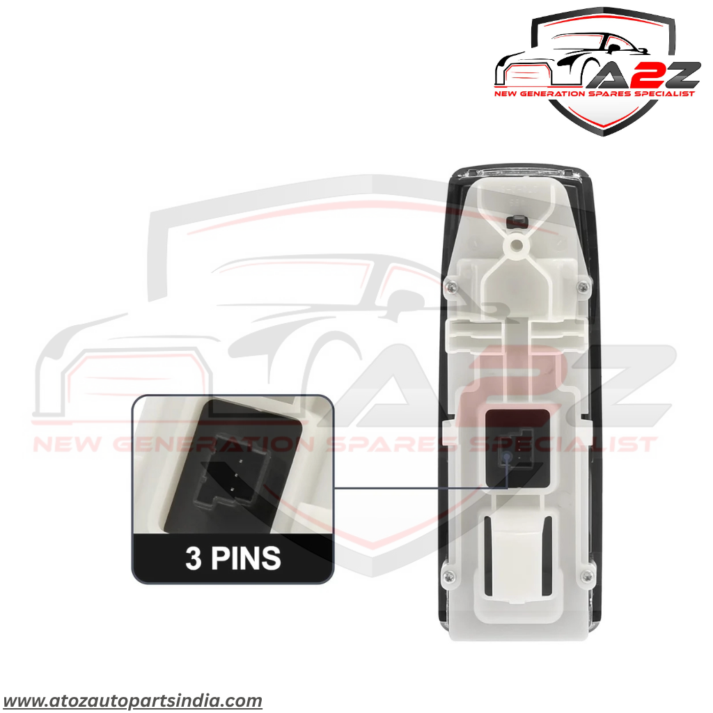 3 Pin Window Black Switch  Compatible with 204/212/207 2128208210 2048700151  2049055302  A2128208210 Mercedes-Benz E-CLASS W212 Tag-SW-06