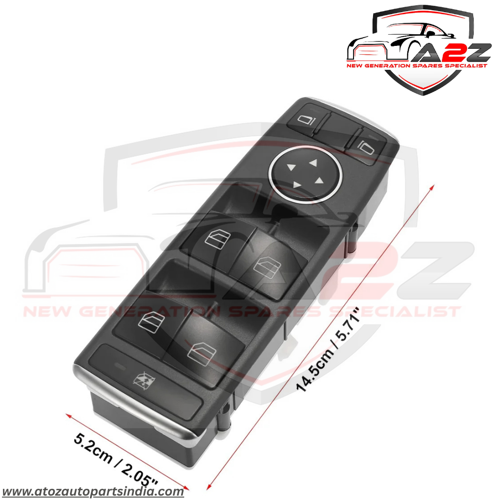 3 Pin Window Black Switch  Compatible with 204/212/207 2128208210 2048700151  2049055302  A2128208210 Mercedes-Benz E-CLASS W212 Tag-SW-06