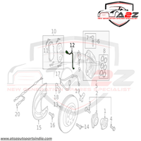 Rear Brake Pad Wear Sensor 4M0615121P Compatible With AUDI A8  Q7 Q8