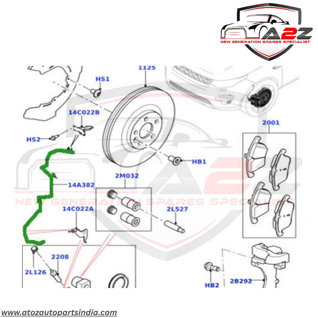 Rear Brake Pad Wear Sensor LR061394 LR072544 Compatible With LAND ROVER DISCOVERY SPORT L550