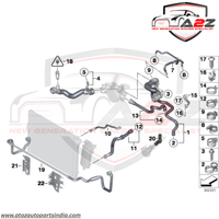 Coolant Hose Pipe 17127575427 Compatible With BMW 7 Series (F02,F07), 5 Series (F10) Tag No.907