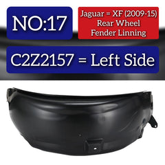 Rear Wheel Fender Linning Left C2Z2157 Compatible With Jaguar XF (2009-2015) Tag No.17