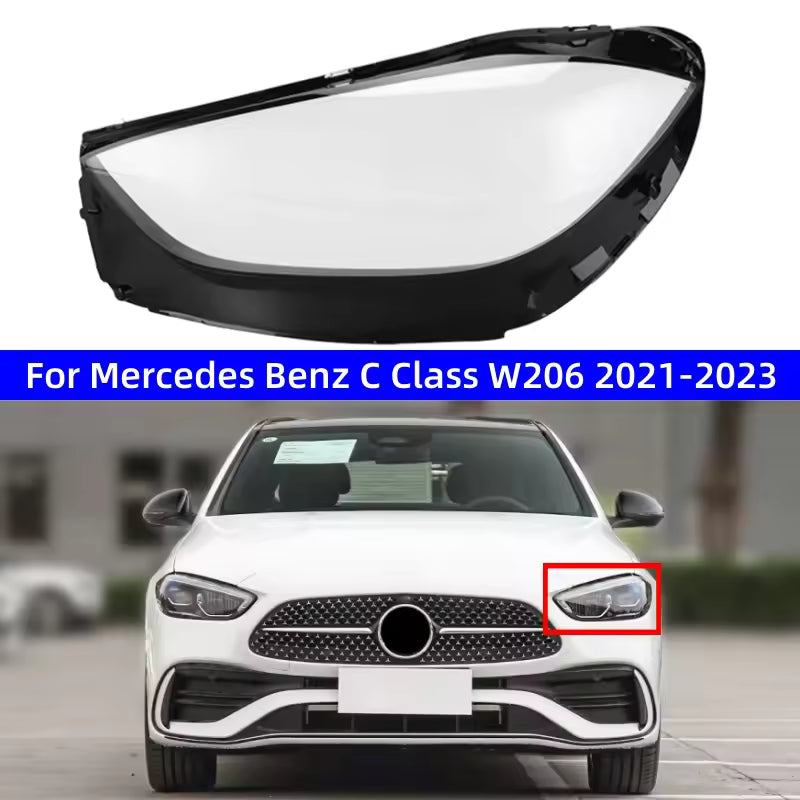Headlight Glass Set Compatible With Mercedes Benz W206 C- Class (2021-2023)