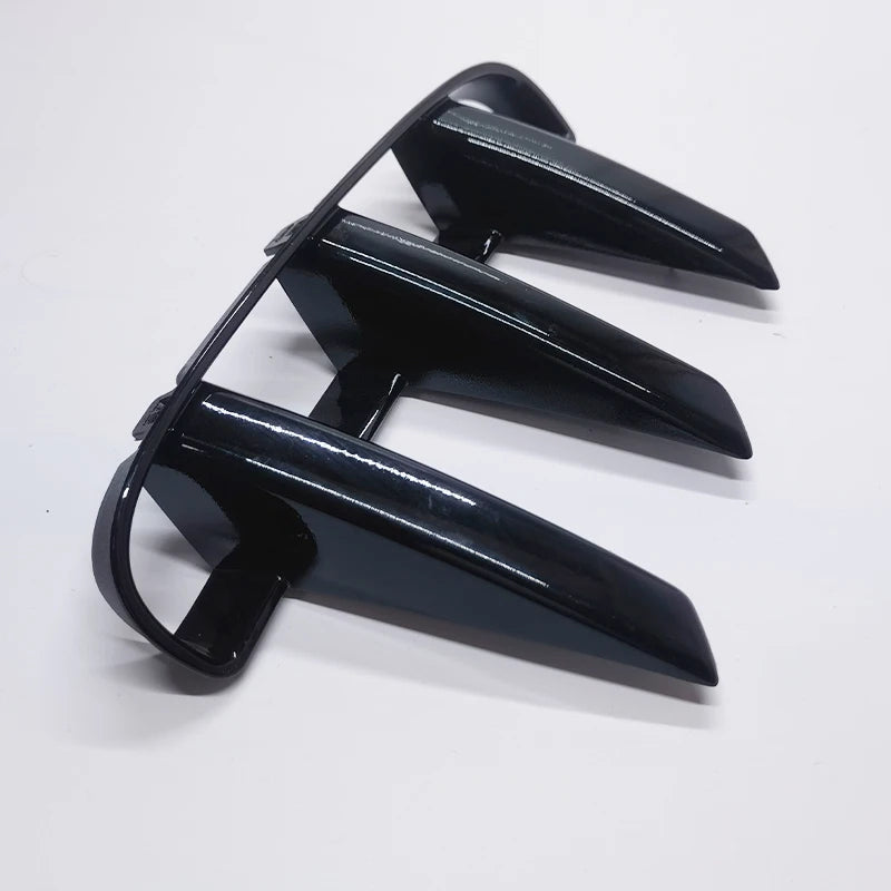 Front Bumper Grille Fog Lamp Strip (Glossy Black) Right LR142429 & Left LR142430 Compatible With Land Rover Discovery 5 L462 (2020)