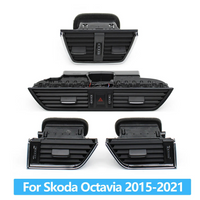 Black Ac Vent Grille Assembly Center 5E0820951  Right 5E0820951  Left 3VD819701  Rear 5ED819203 Left 5E0819701-A  Right 5E0819702-A Compatible With Skoda Octavia (New Model)