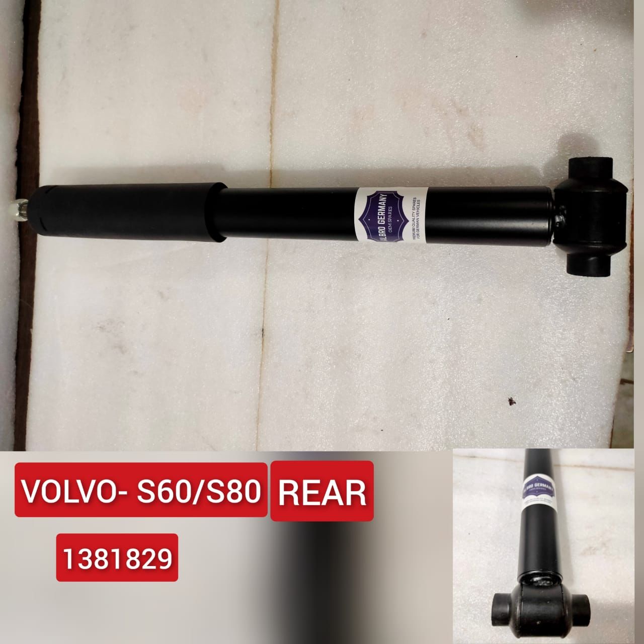 Rear (Left & Right Same) Shock Absorber 31381829  31340696 Compatible With VOLVO S60 II (134) & S80 II (124) (T-1) (1PCS)