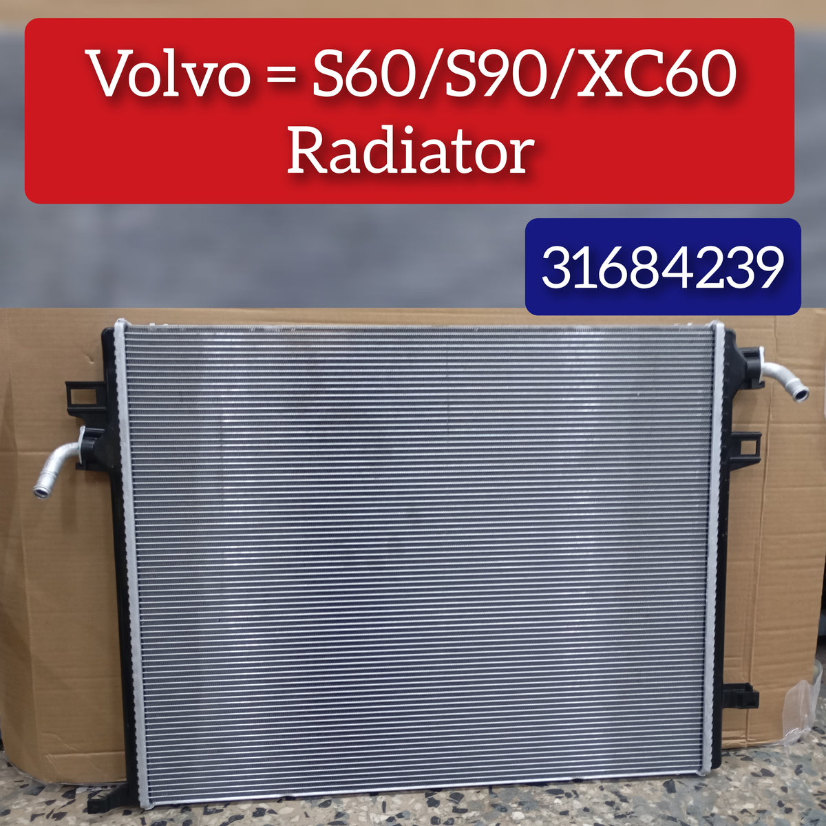 Radiator 31684239 Compatible With Volvo S60 XC60 S90 V90