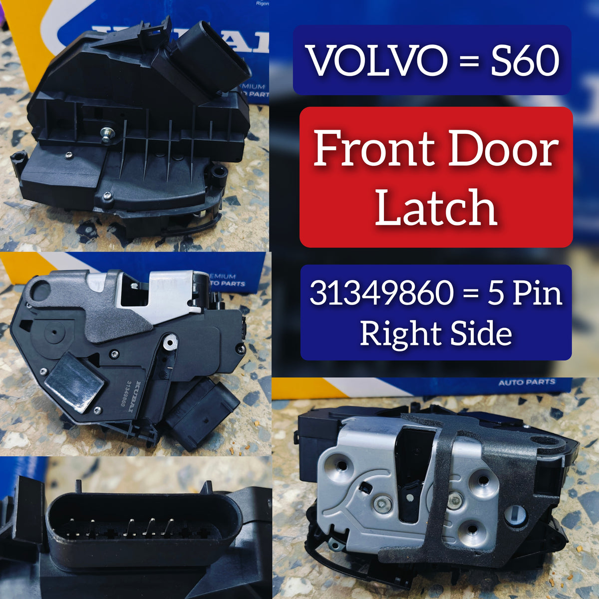 Front Door Latch 31349860 Compatible With  VOLVO S60 II (134) & XC60 I SUV (156)  (2011-18)