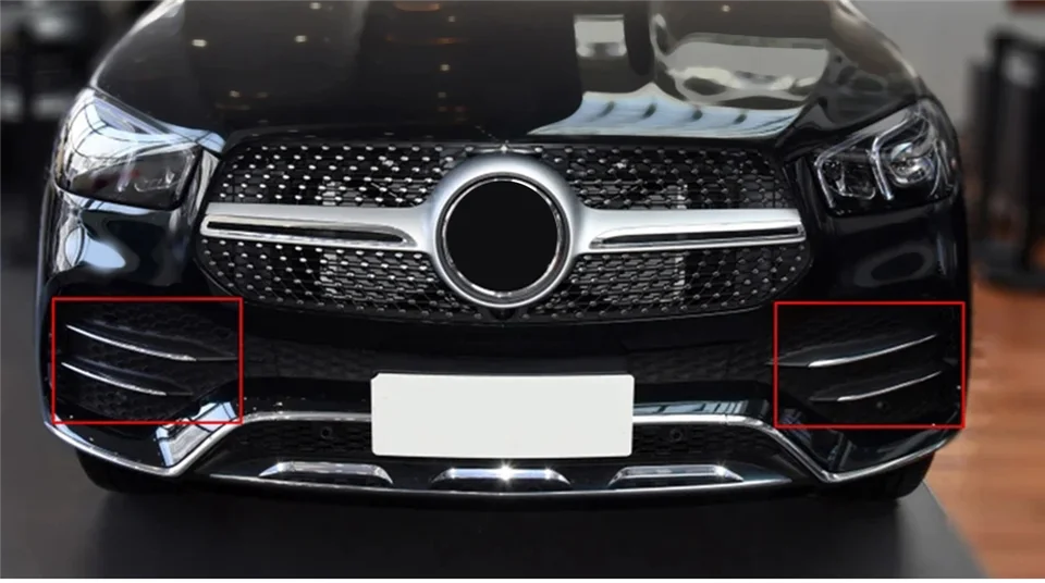 Fog Lamp Cover Lower Chrome Set Left 1678858203 & Right 1678858403 Compatible With Mercedes Benz W167 GLE (2019-24) Tag No.364