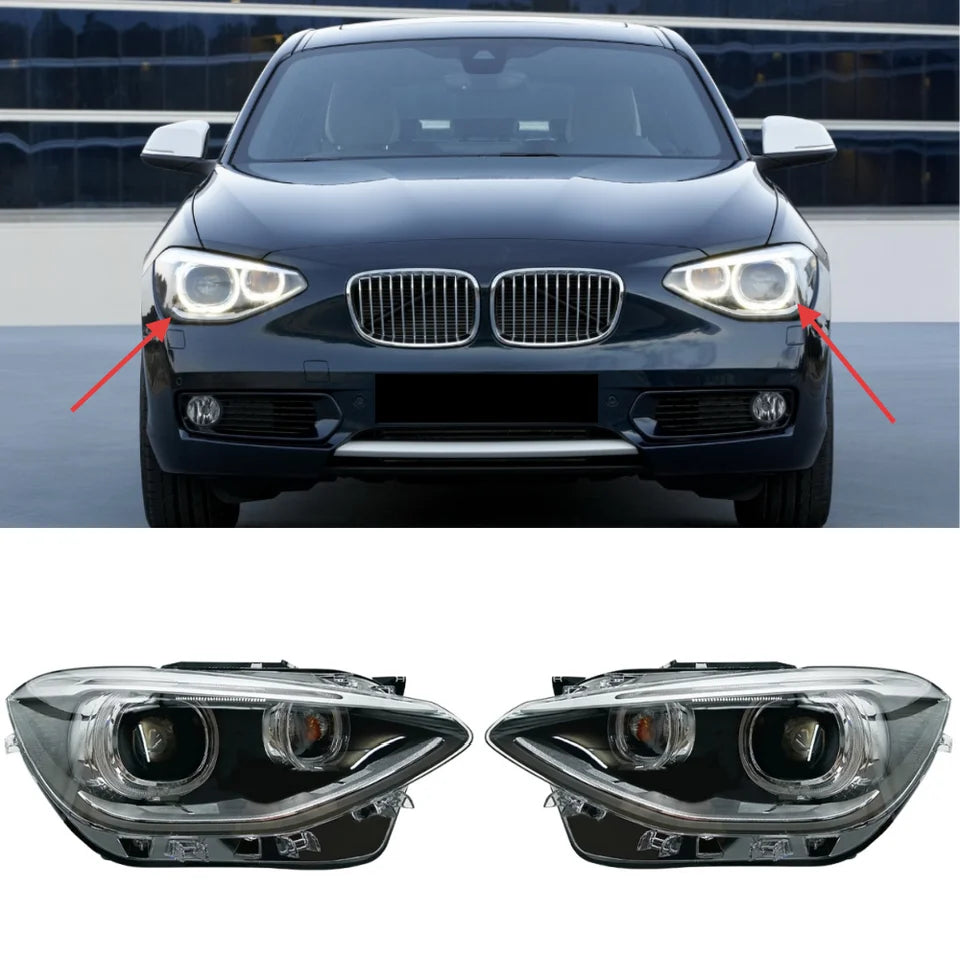 Complete Headlight Set Left 63117229671 & Right 63117229672 Compatible With BMW F20 2012-2016
