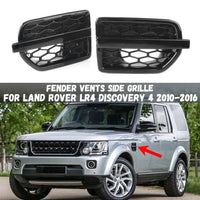 Mud Flap Grille/Air Intake Fender Vents Side Grille Set (BLACK) Left LR023734 & Right LR023733 Compatible With Land Rover Discovery 4 L391