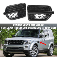 Mud Flap Grille/Air Intake Fender Vents Side Grille Set (BLACK) Left LR023734 & Right LR023733 Compatible With Land Rover Discovery 4 L391