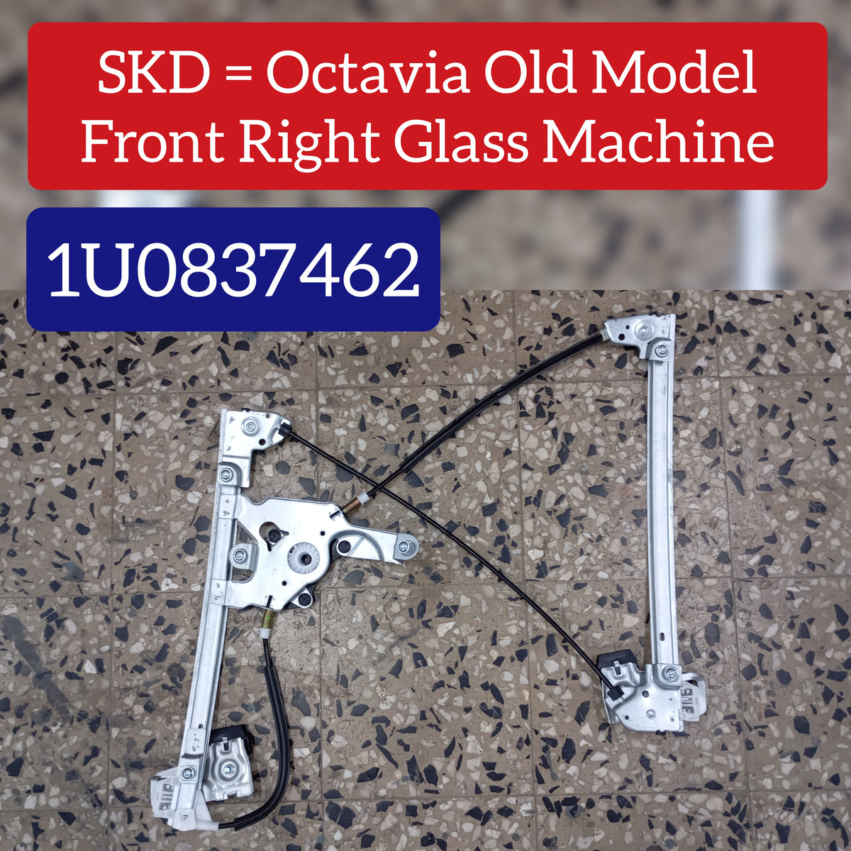 Front Right Glass Machine 1U0837462B Compatible With SKODA OCTAVIA I (1U2) OCTAVIA I Combi (1U5)