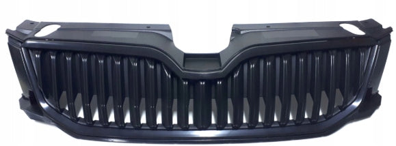 Matt Black Outer Chrome Show Grill 5E0853651A Compatible With Skoda Octavia (2014-2016) Tag No.84