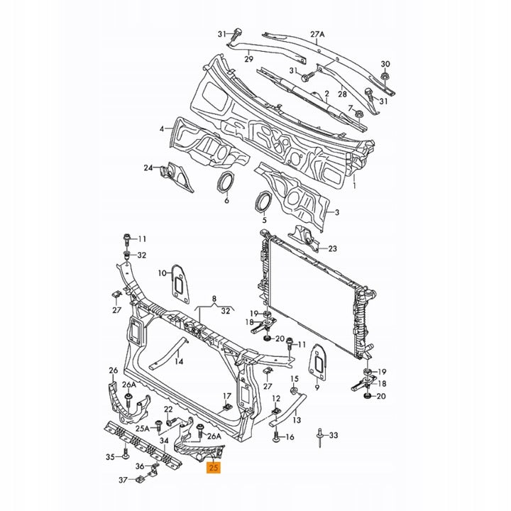 Front Headlight Bracket Left 8K0805607B & Right 8K0805608B  Compatible With AUDI A4 B8 (8K2) | A4 / S4 Tag No.22