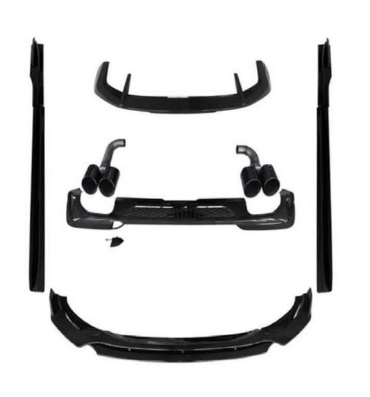 A To Z Compatible With BMW X3 G01 (2018-2021) M Sport Mp M Performance Bumper Upgrade Convert To M Sport X3m Aero Black Samurai Body Kit Diffuser Exhaust Tip Pipe G01/08-015 Gc CC-9325 (Shipping Cost Not Included In Price)