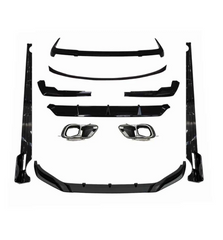 A To Z Compatible With BMW X7 G07 Lci 2023+ M Sport Mp M Performance Mt M Tech Bumper Upgrade Convert To X5m Aero Black Samurai Body Kit Diffuser Exhaust Front Lip Spoiler Splitter Gc CC-9355 (Shipping Cost Not Included In Price)