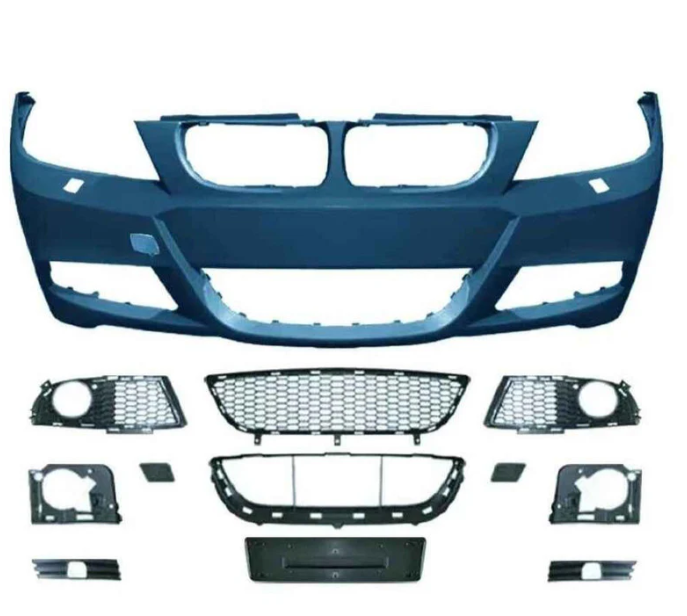 A TO Z Compatible With BMW 3 Series E90 (2005-2008) Front Bumper Upgrade Convert To M Sport Mt M Tech Body Kit Bumper With Fog Hole Mesh E90-002 Gc CC-9152 (Shipping Cost Not Included In Price)