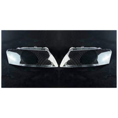 Car Front Headlight Transparent Lampshade Glass Headlight Lens cover compatible for AudiA8D3-2004-09.