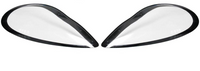 Front Headlight Glass Black Compatible With Porsche Panamera (2011-14)