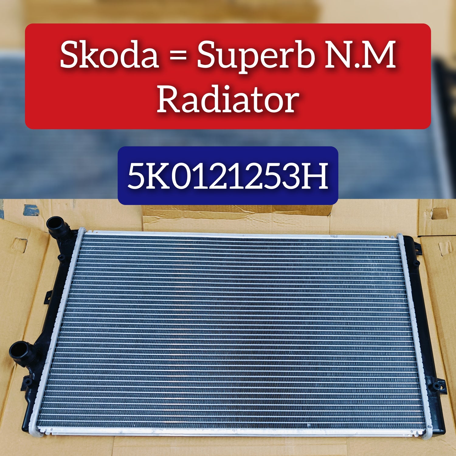 Radiator 5K0121253H Compatible with SKODA OCTAVIA II (1Z3) | LAURA  & SUPERB II (3T4) & VW JETTA III (1K2) | BORA | VENTO